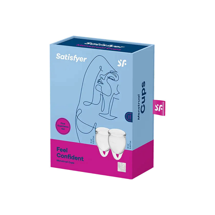 Satisfyer Feel Confident Menstrual Cup - Менструальні чаші, 15 та 20 мл (прозорі) - фото 8