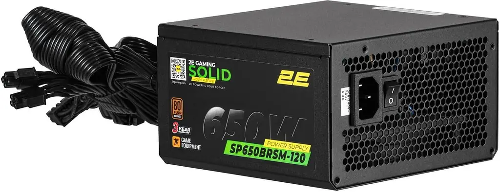 Блок живлення 2E GAMING Solid Power 650W (2E-SP650BRSM-120) - фото 5