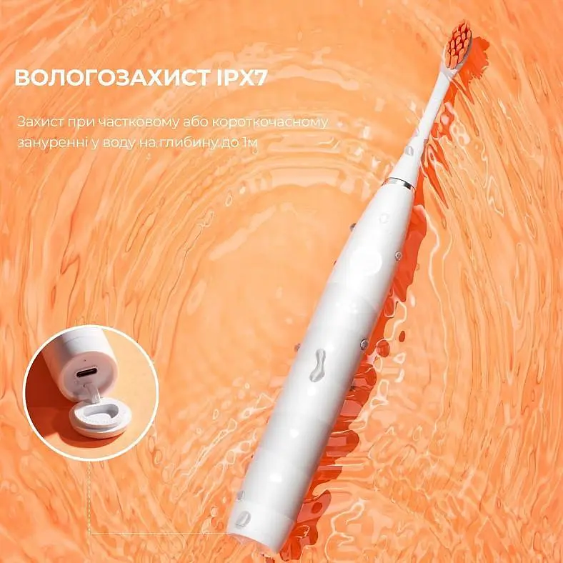 Електрична зубна щітка Oclean Flow S Sonic Electric Toothbrush - біла - фото 5