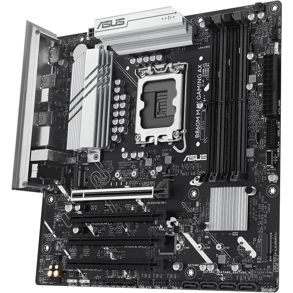 Материнська плата Asus B860M MAX Gaming AX s1851 B860 4xDDR5 M.2 DP USB Type-C Wi-Fi BT mATX - фото 5