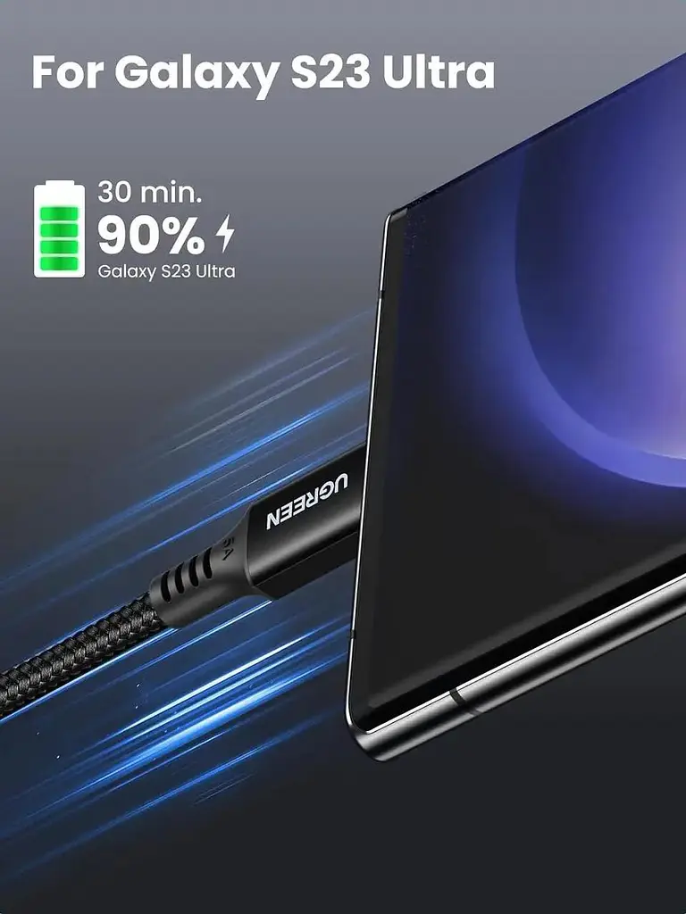 Кабель зарядний UGREEN USB C to USB C Charger Cable 100 W кабель для швидкого заряджання 2 м Black (US555) - фото 3