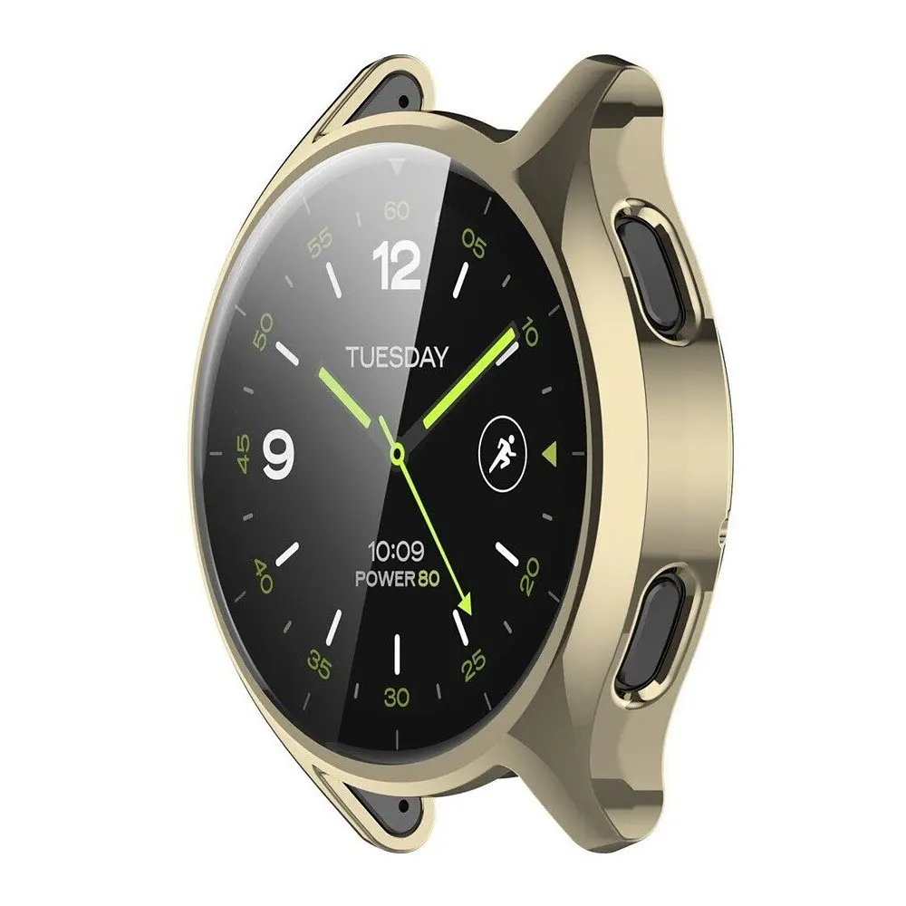Захисний чохол Tamister для смартгодинника Xiaomi Watch 2 з плівкою золотистий - фото 2