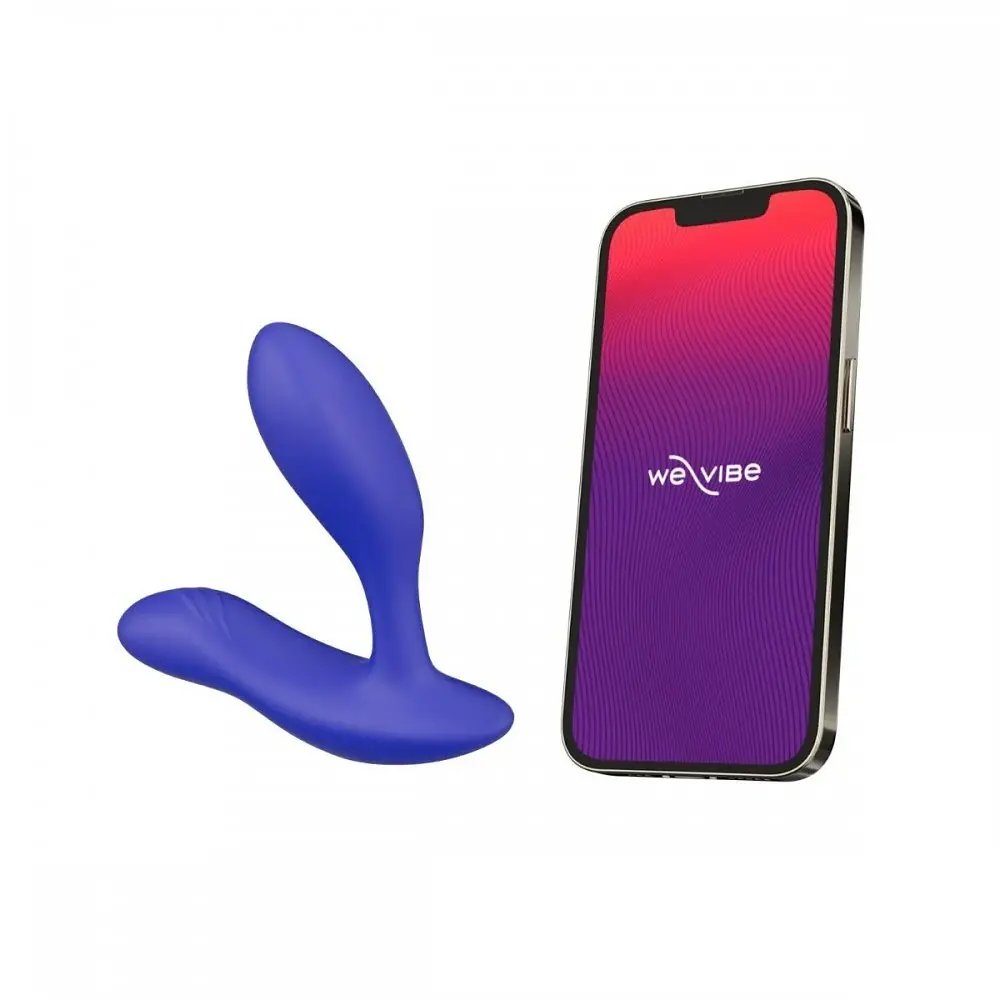 Масажер простати, 10.6х3 см (синій) We-Vibe Vector + Лубрикант 50 мл - фото 2