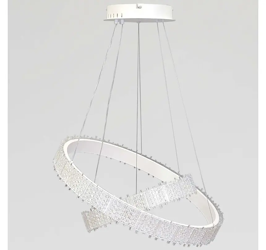 Світлодіодна підвісна люстра Artlight WG5129/60+40WH, 56 Вт, біла - фото 2