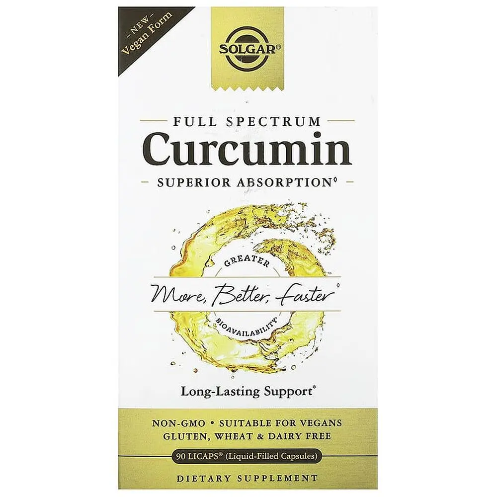 Куркумін Solgar Curcumin повний спектр 90 капсул - фото 2