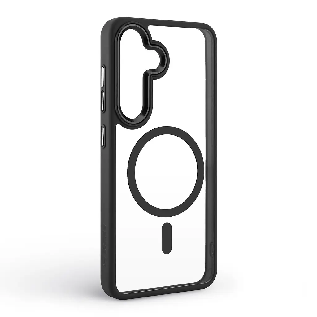 Чехол Samsung Galaxy S25 Plus 5G, Unit MagSafe, черный, прозрачный, магсейф, противоударный, магнитный, панель-накладка с поддержкой MagSafe, с поддержкой беспроводной зарядки, TPU+PC, защита всего корпуса, ударопрочный, ArmorStandart (ARM82263) - фото 2