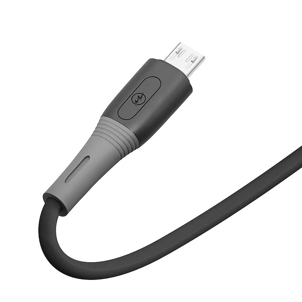 Кабель для зарядки и обмена данными USB Ridea RC-SI35 SiliconePro 60W 20V/3A USB-MicroUSB 1 м Черный - фото 3