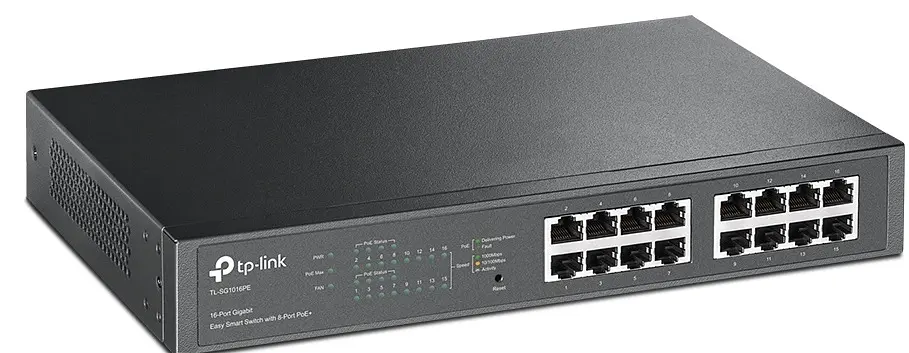 Комутатор TL-SG1016PE 16xGE (8xPoE), 124.4 Вт, WebSmart TP-Link teh0018126 - фото 3