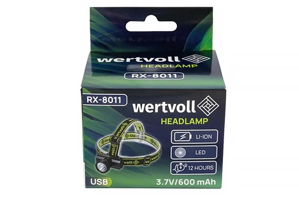 Фонарь налобный аккумуляторный Wertvoll 1LED x 1Вт x 3 режима Li-ion - фото 5