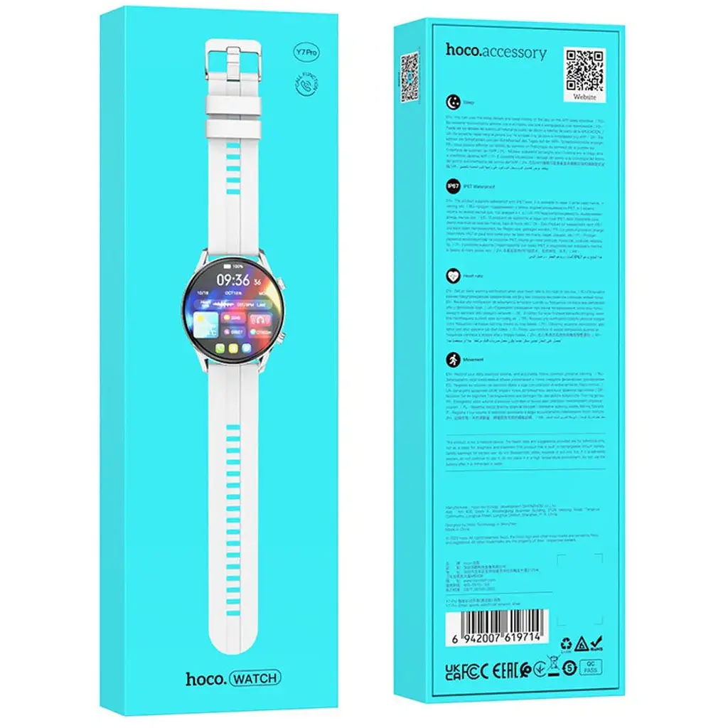 Смарт-годинник HOCO Y7 Pro Smart sports watch(call version) Silver - фото 5