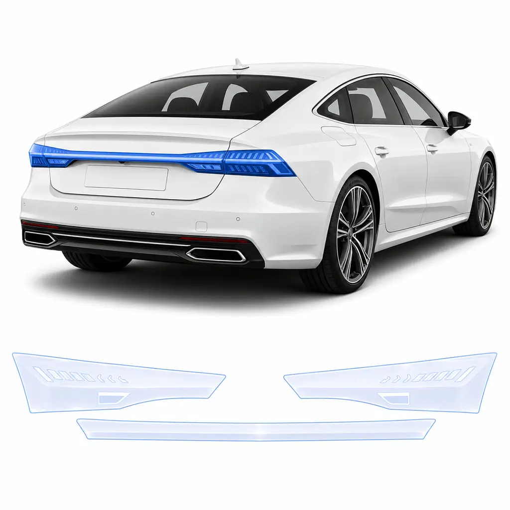 Антигравійна захисна бронеплівка за лекалами для Audi A7 C8 facelift 2023-2025 - задні ліхтарі стопи