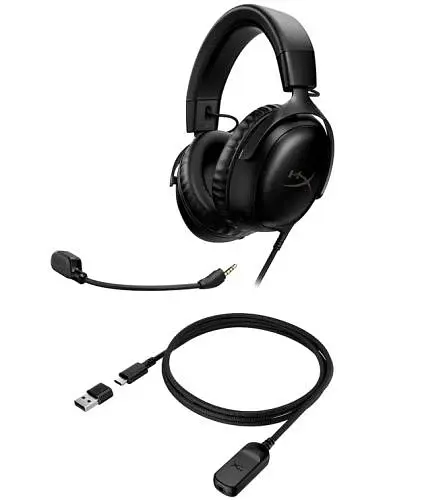 Навушники Cloud III, Black, 3.5 мм / Type-C/ USB, мікрофон HyperX teh0028021 - фото 3