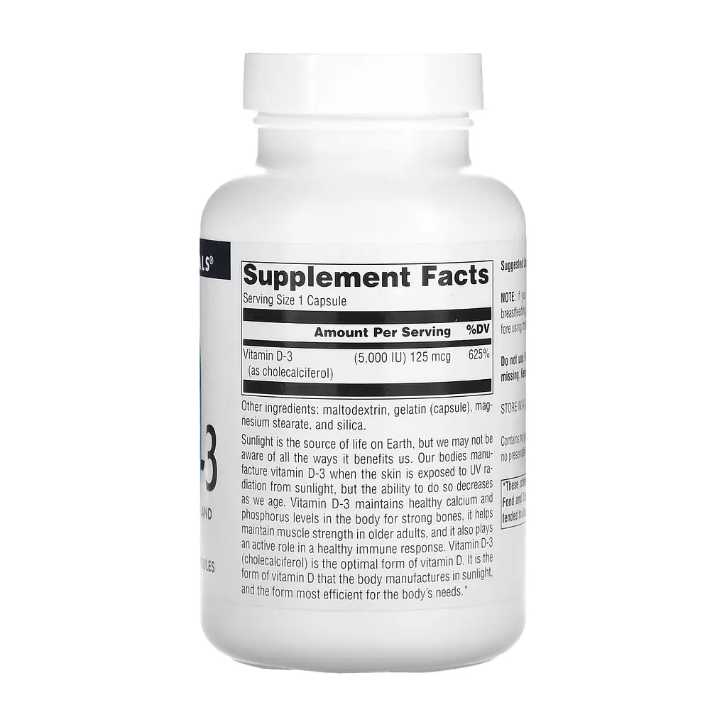 Вітаміни Source Naturals Vitamin D-3 5000 мг 240 капсул - фото 2