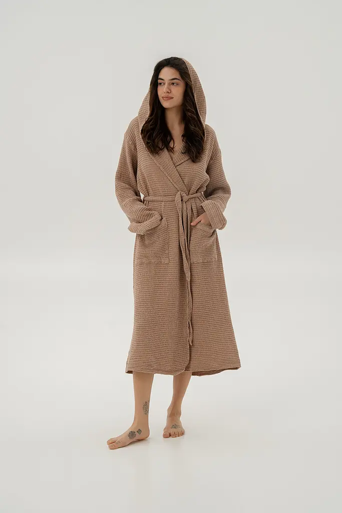 Халат Lotus Home - Rius kahve кофе S/M - фото 2
