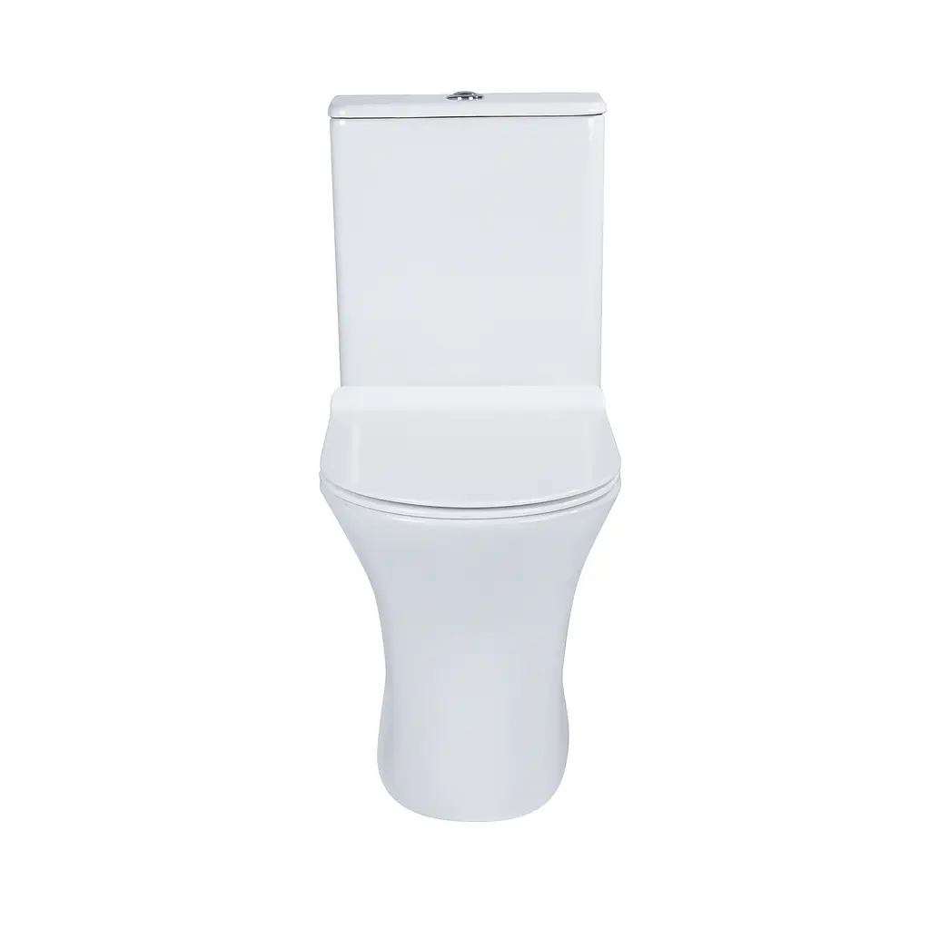 Унитаз-компакт Qtap Presto безободковый с сиденьем Soft-close QT24221217AW, Белый - фото 11