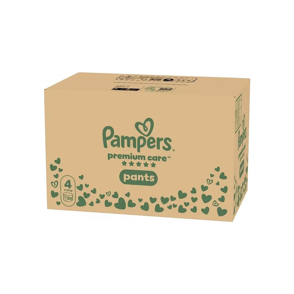 Підгузки Pampers Premium Care Pants розмір 4 (9-15 кг) 124 шт. (8006530315852) - фото 3