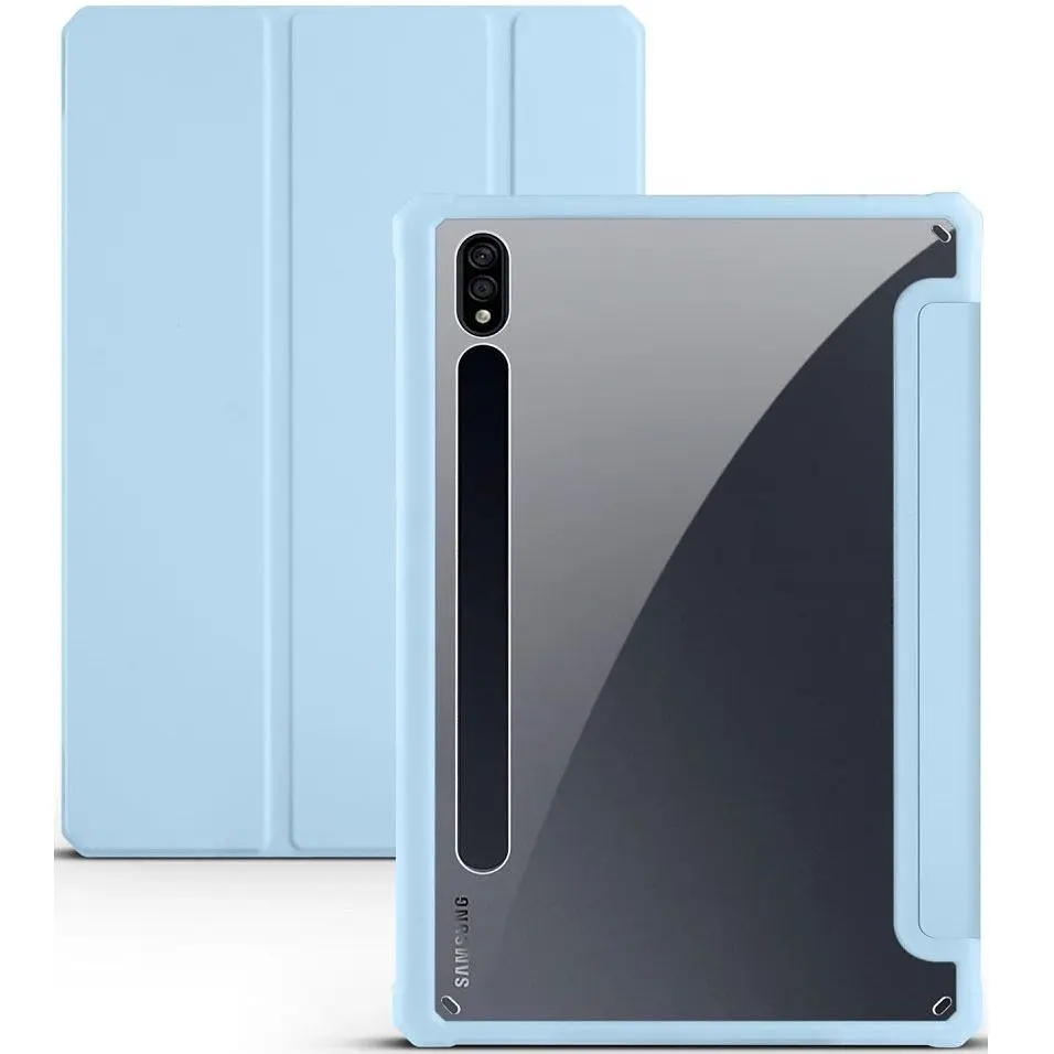 Чехол TPUCristal SlimTPU Spen holder Samsung Galaxy Tab S9/S9 Fe Голубой - фото 2