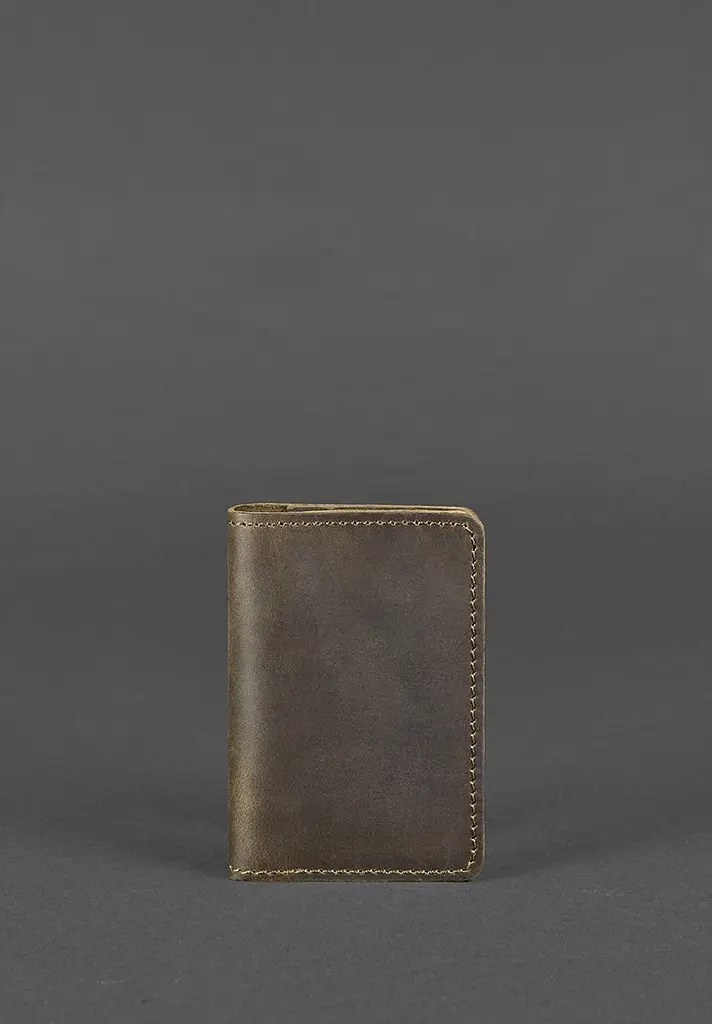 Шкіряний кард-кейс (візитниця) 6.0 темно-коричневий - фото 2