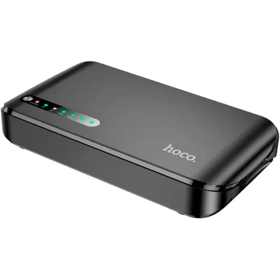 Джерело безперебійного живлення (ДБЖ) для роутера Hoco DB62 UPS 20000mAh Black [123253] - фото 2