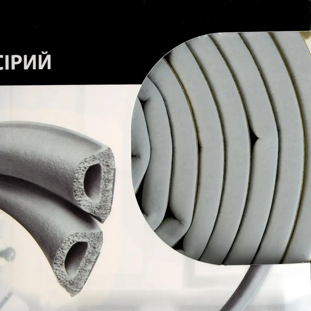 Ущільнювач для дверей клейкий D-подібний 6 м HORST сірий (DS-D 9x7,5 GRAY) - фото 12