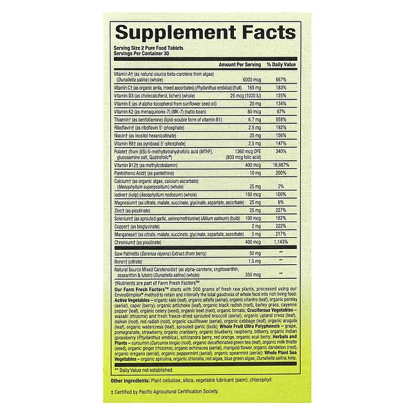 Вітаміни для віку 50+ Men's 50+ Multivitamin & Mineral 60 Tablets Natural Factors vit0006238 - фото 2