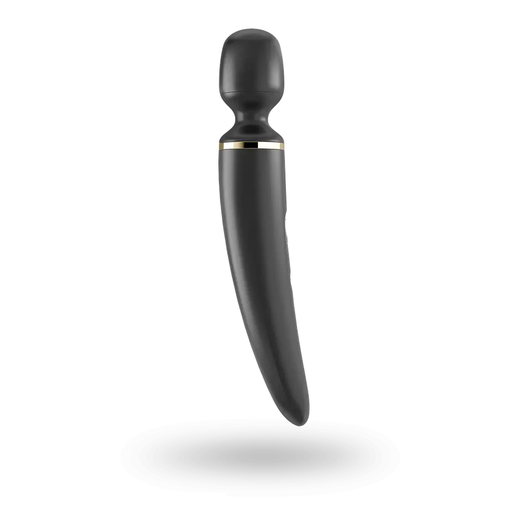 Вібромасажер Satisfyer Wand-er Woman (Black/Gold), водонепроникний, потужний, розмір XXL - фото 3