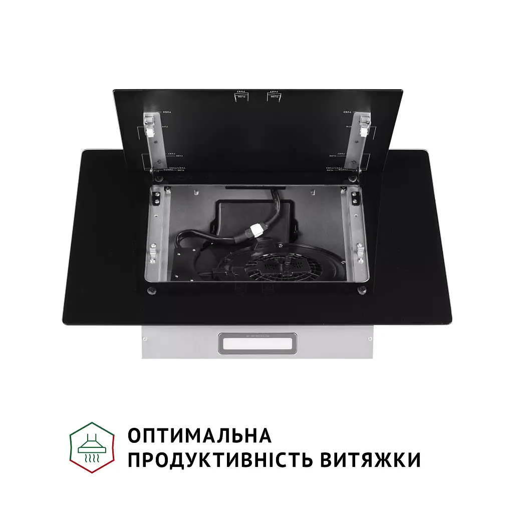 Вытяжка декоративная наклонная PERFELLI DN 6142 BL LED - фото 7