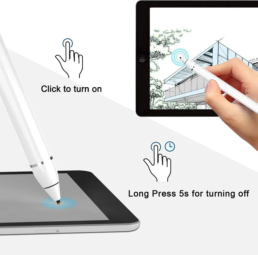 Стилус Ciscle для Apple iPad, активний олівець з високоточним наконечником, сумісний з iPad, iPhone, планшетами Android - фото 3