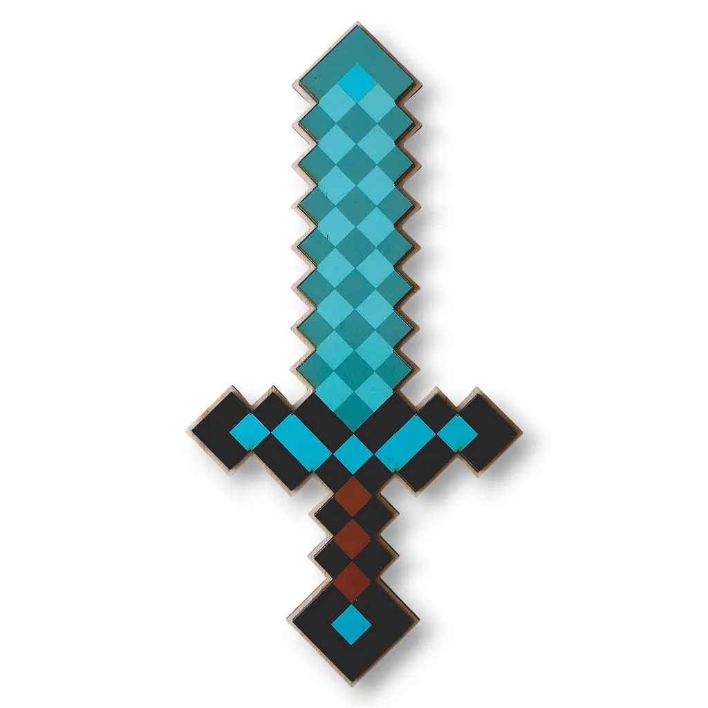 Меч Minecraft Діамантовий з фанери 26 см (NF01)
