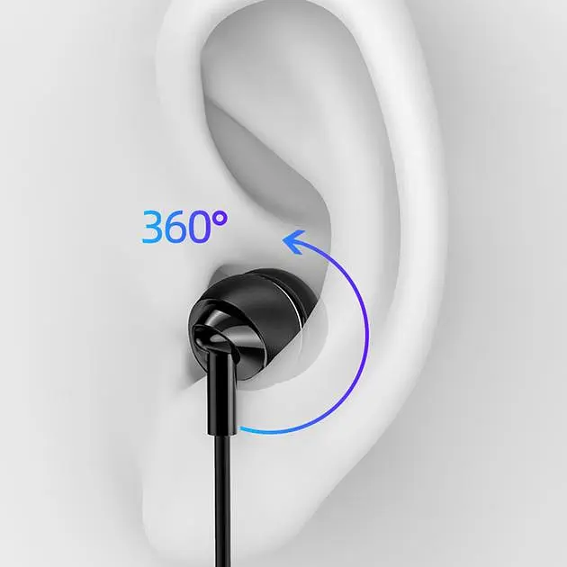 Проводные наушники Usams In-ear Plastic EP-39, 3.5mm, 1.2m, black - фото 4