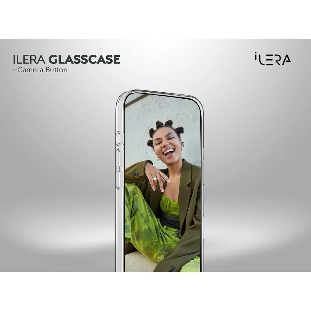 Чохол iLera GlassCase + Camera Button with MagSafe для Apple iPhone Air Frosted (ILGCLCa17Air) [150409] - фото 9