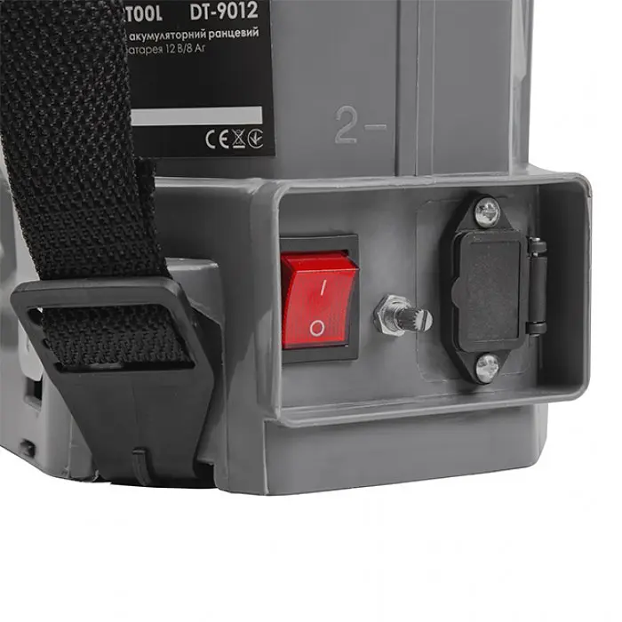 Обприскувач INTERTOOL DT 9012 акумуляторний ранцевий, 12 л, продуктивність 3.1 л хв, акумулятор 12 В 8 А - фото 9
