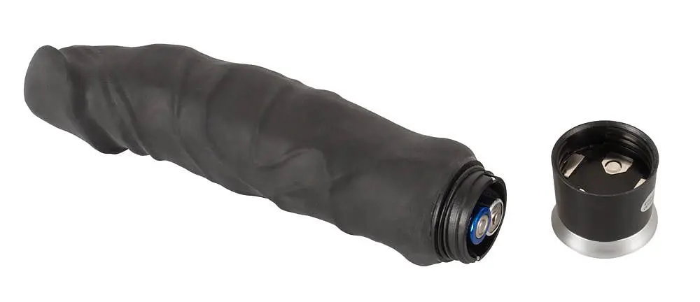 Вібратор реалістичний Nature Skin Big Vibe 23 см чорний - фото 7