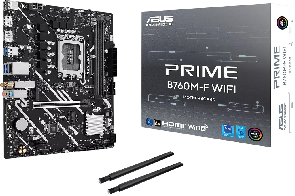 Материнська плата Asus B760M-F WiFi Prime Socket 1700 - фото 4