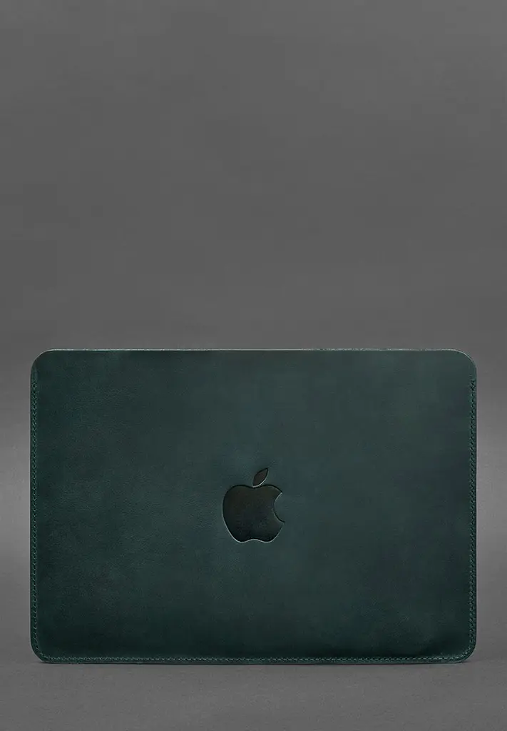 Шкіряний чохол BlankNote для MacBook 14 дюйм Зелений Crazy Horse - фото 3