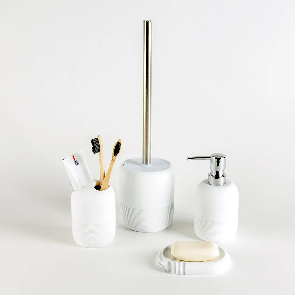 Набір аксесуарів для ванної кімнати МВМ My Home MVM-12: BA-02, BA-03, BA-04, BA-06, DH-ST-16-1, білий (MVM-MH-12 WHITE) - фото 3