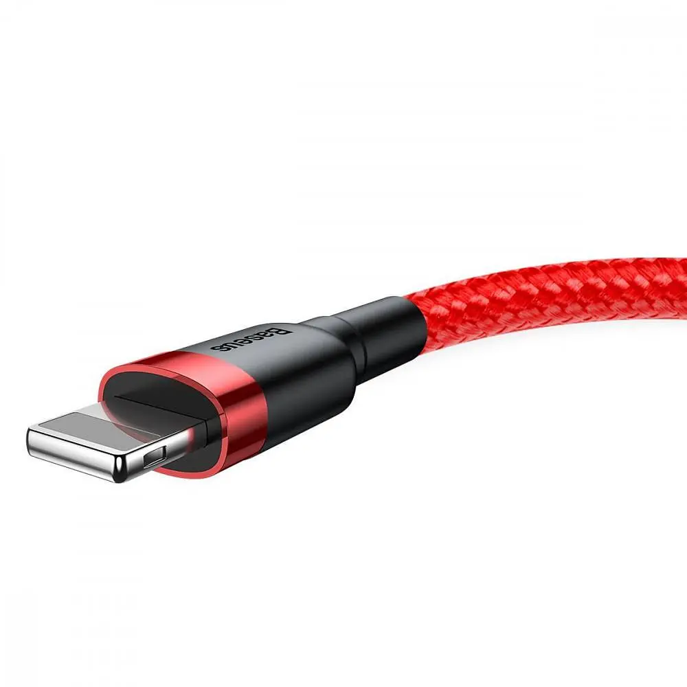 Кабель Baseus Cafule Lightning Cable 2A (3m) red (CALKLF-R09) - фото 7