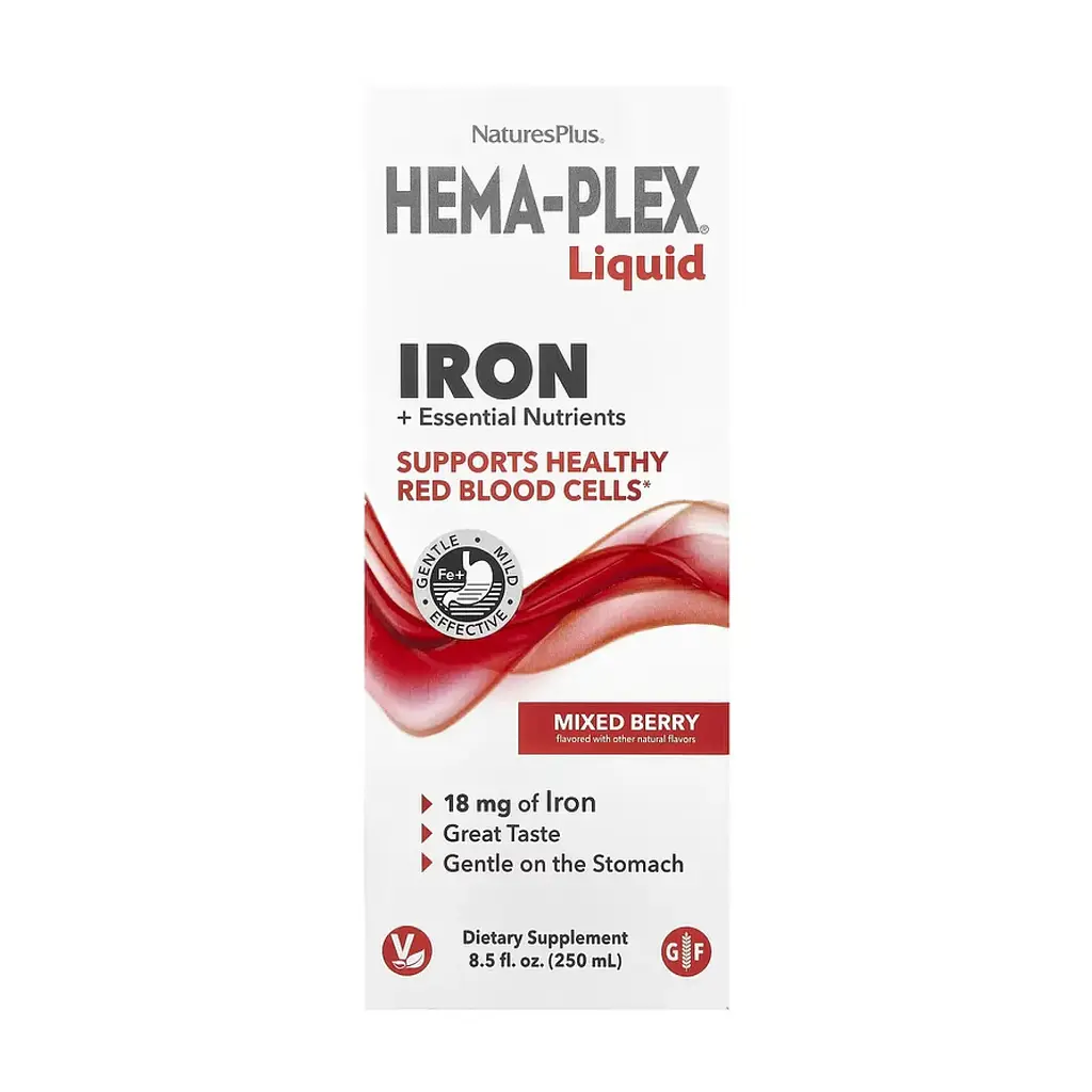 Комплекс для здоровья крови Nature's Plus Hema-Plex Liquid Iron 250 ml (1086-2023-10-4412) - фото 2