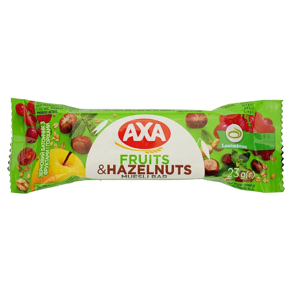 Батончик AXA злаковий фрукти-горіхи 23 г (25682)