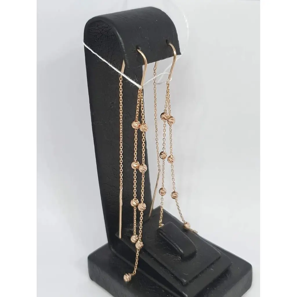 Золотые серьги-протяжки Tango. 580109 - фото 4