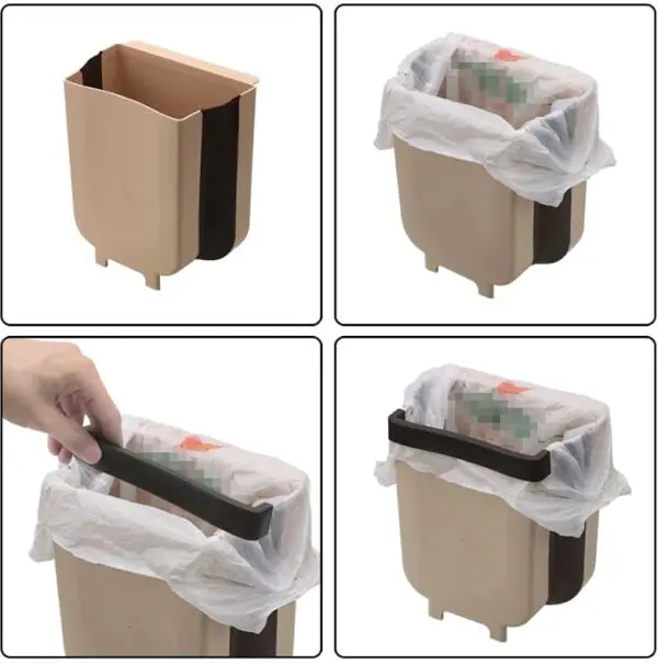 Сміттєвий контейнер Kitchen Wet Garbage Flexible Bin складаний, на двері - фото 4