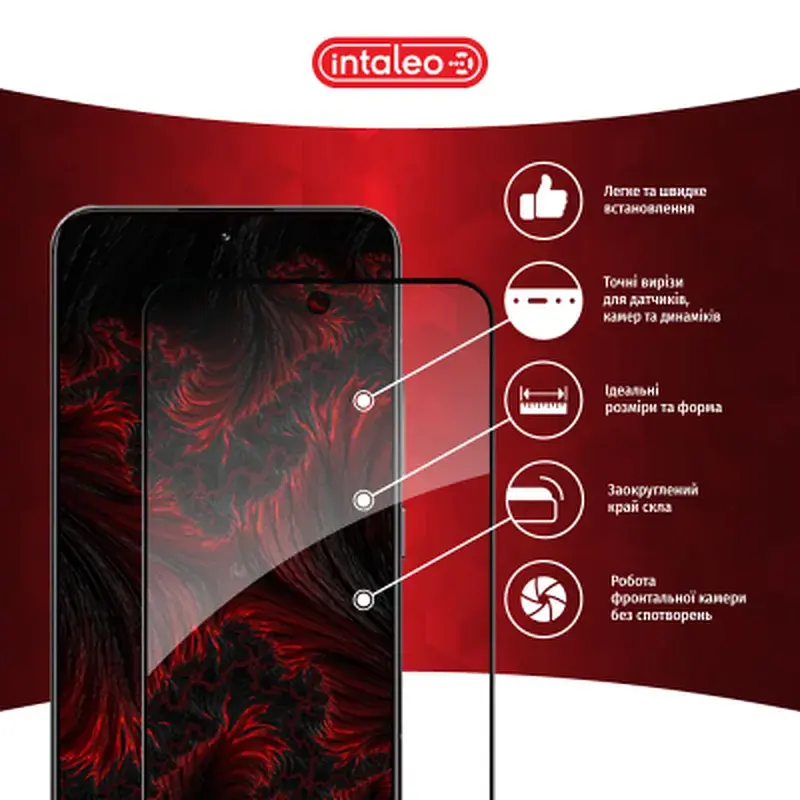 Скло захисне Intaleo Full Glue Xiaomi 13 Black (1283126559327) - фото 3