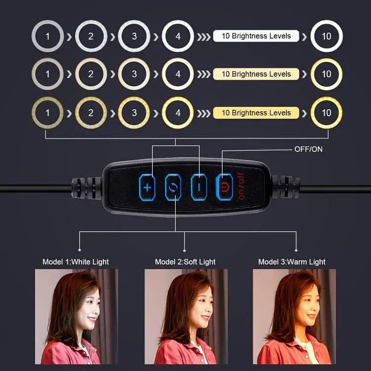 Кільцева USB LED лампа Puluz PKT3062B 11.8" + штатив 1.65 м - фото 2