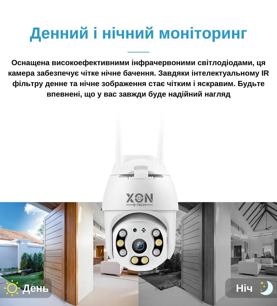 IP-камера уличная XON SmartCam Wi-Fi 1080P (GCWEW21VW 4804) Белая - фото 9