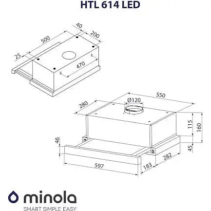 Витяжка телескопічна Minola HTL 614 WH LED - фото 8