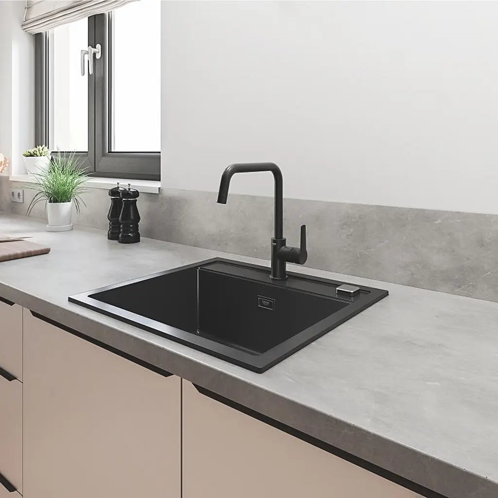 Змішувач для кухні Grohe QuickFix Start 304702430, Чорний матовий - фото 5