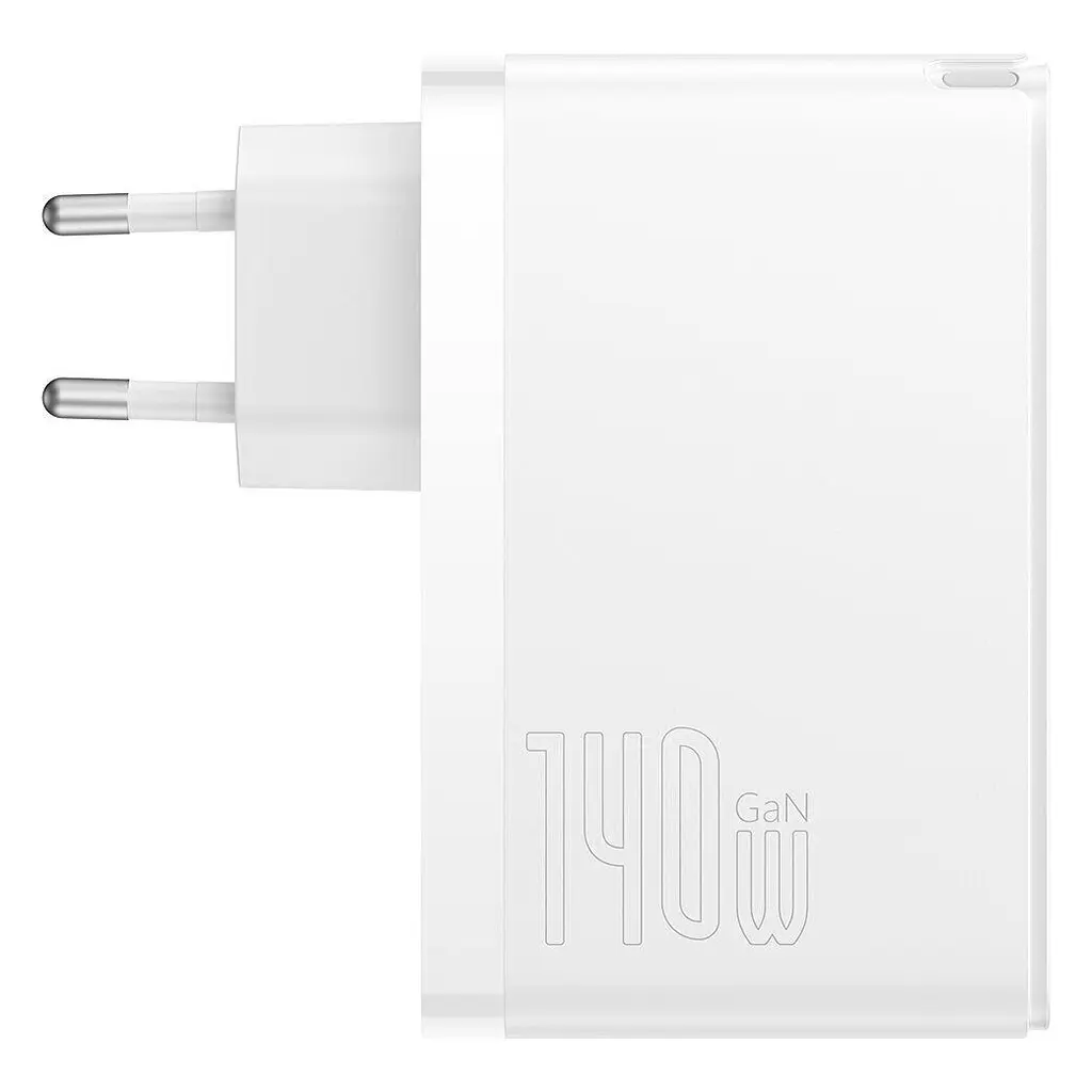 Мережевий зарядний пристрій Baseus GaN5 Pro Fast Charger 2C+U 140W EU Cable Type-C to Type-C 240W 1m CCGP100202 White - фото 2