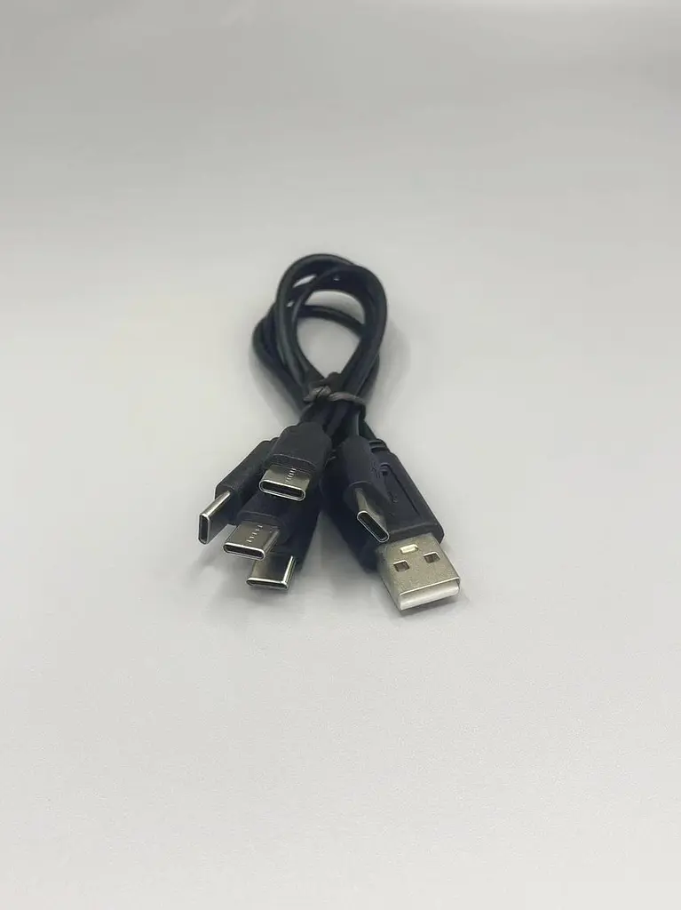 Кабель спліттер для заряджання та живлення Digital USB-5 Type-C 2A 20 см Чорний (A5C-02mB) - фото 8