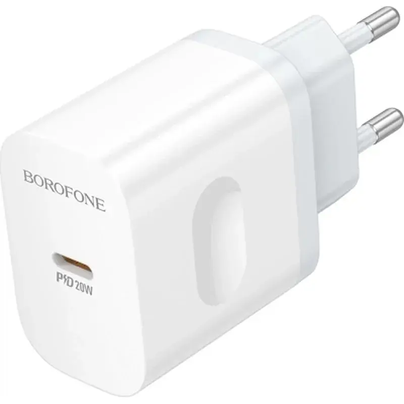 Зарядний пристрій BOROFONE BA99A USB-C PD20W white (6941991121357) - фото 4