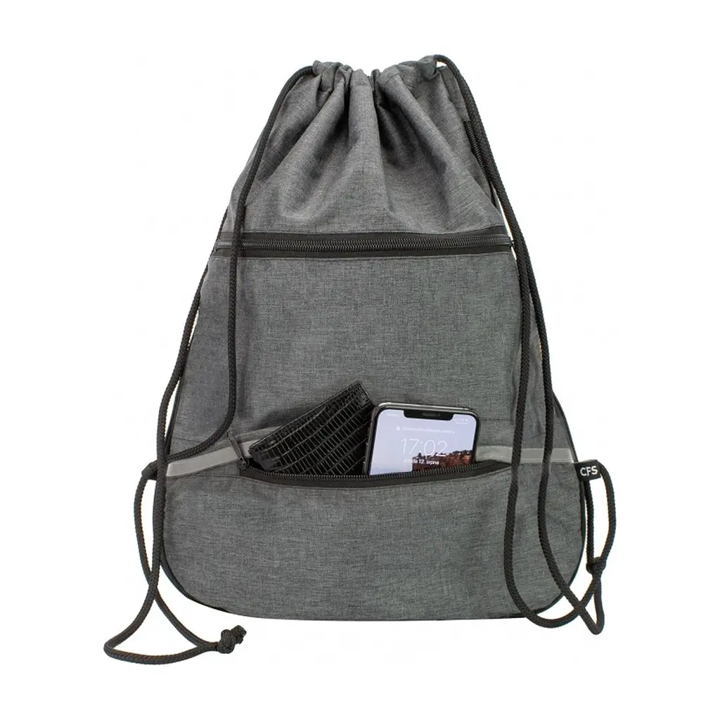 Сумка для взуття Cool For School з 2 блискавками з розширенням унісекс чорна (CF85759-01) - фото 2